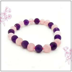 Rose Quartz and Amethyst Bracelet